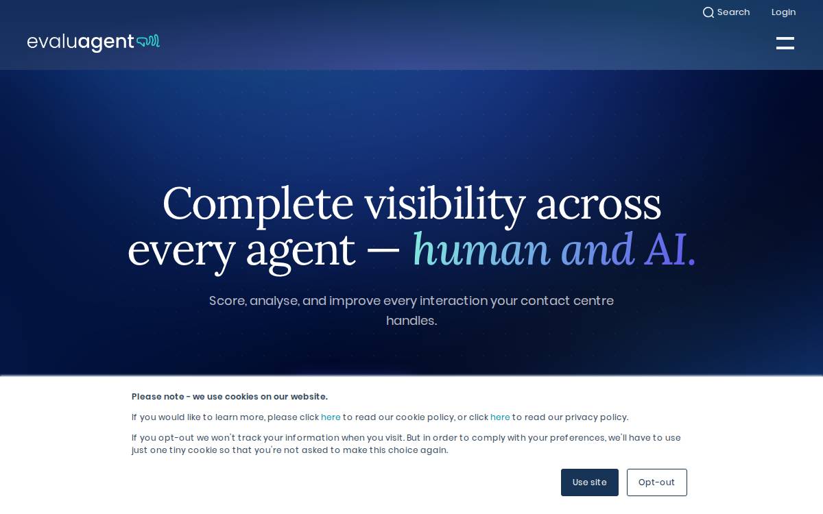 EvaluAgent website preview