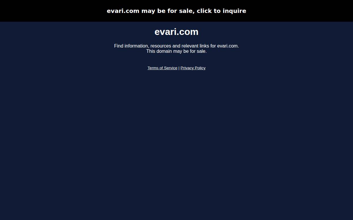 Evari website preview