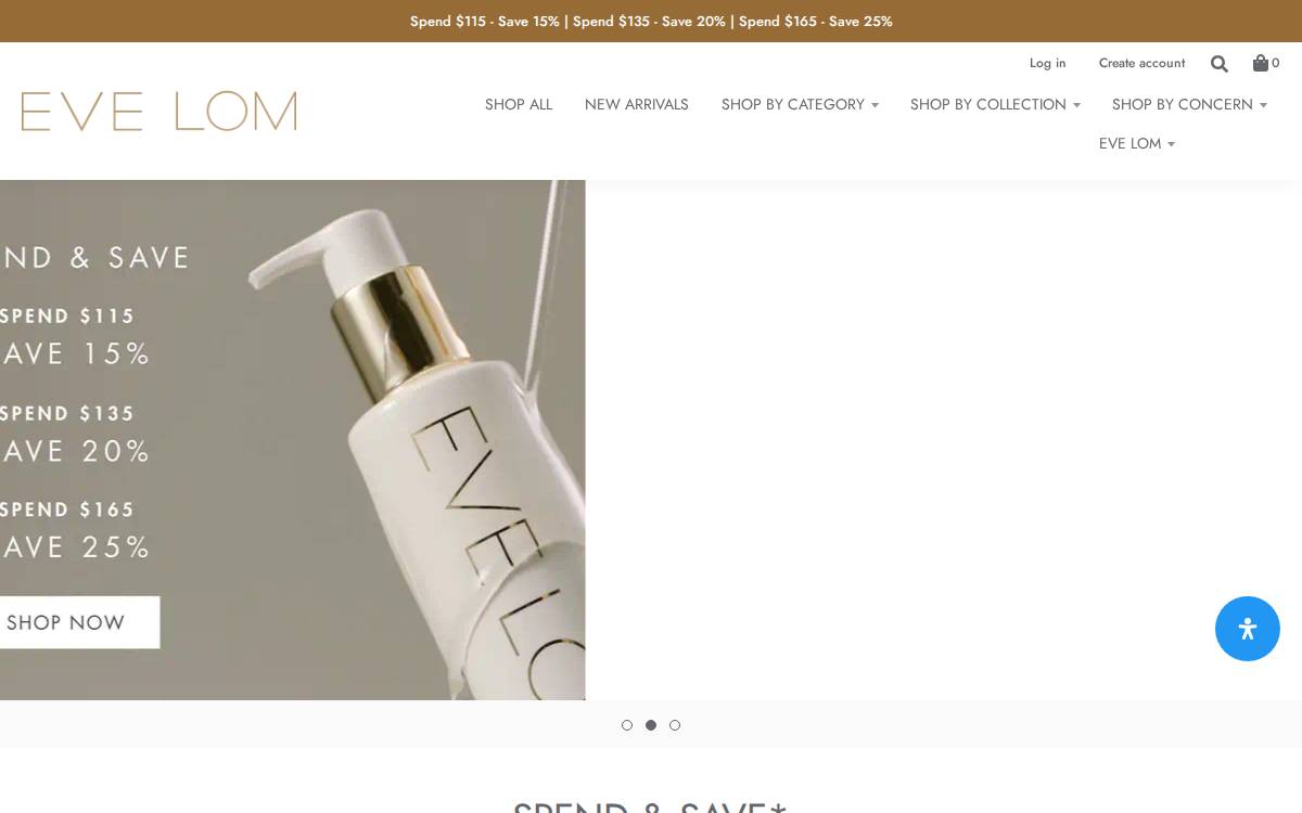 Eve Lom website preview