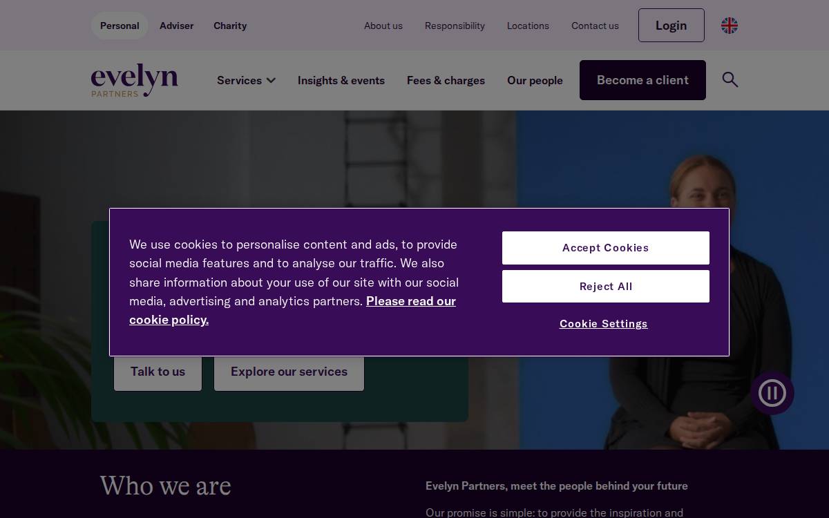 Evelyn Partners website preview