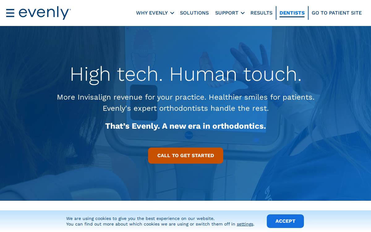 Evenly website preview
