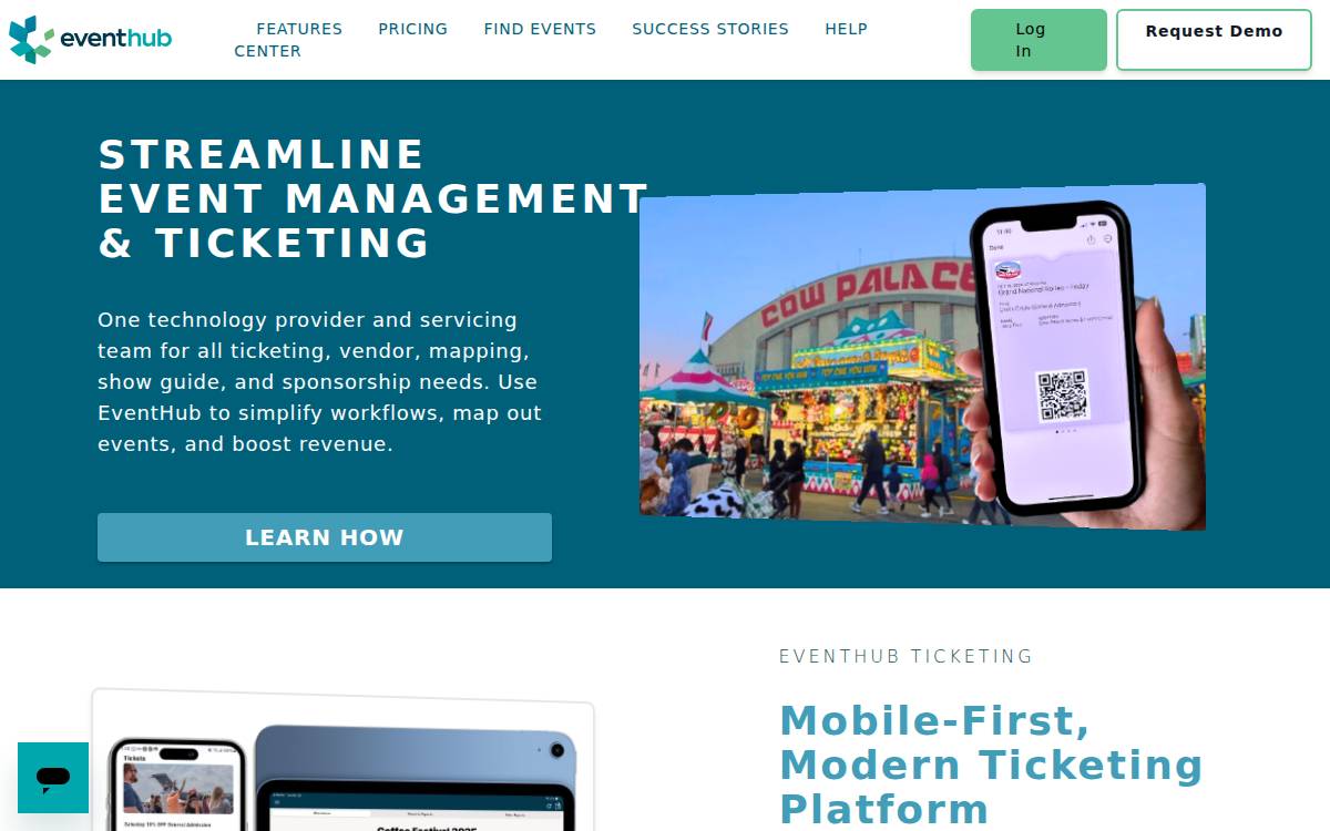 Event Hub website preview