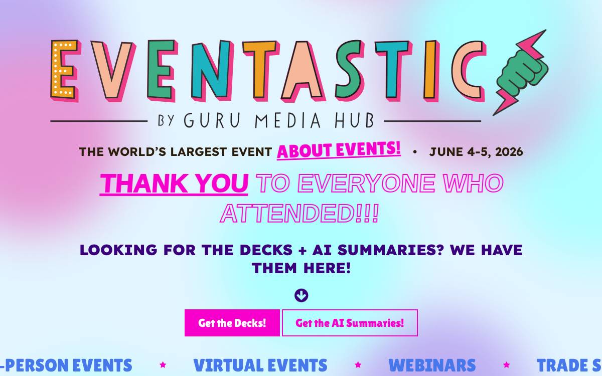 Eventastic Website website preview