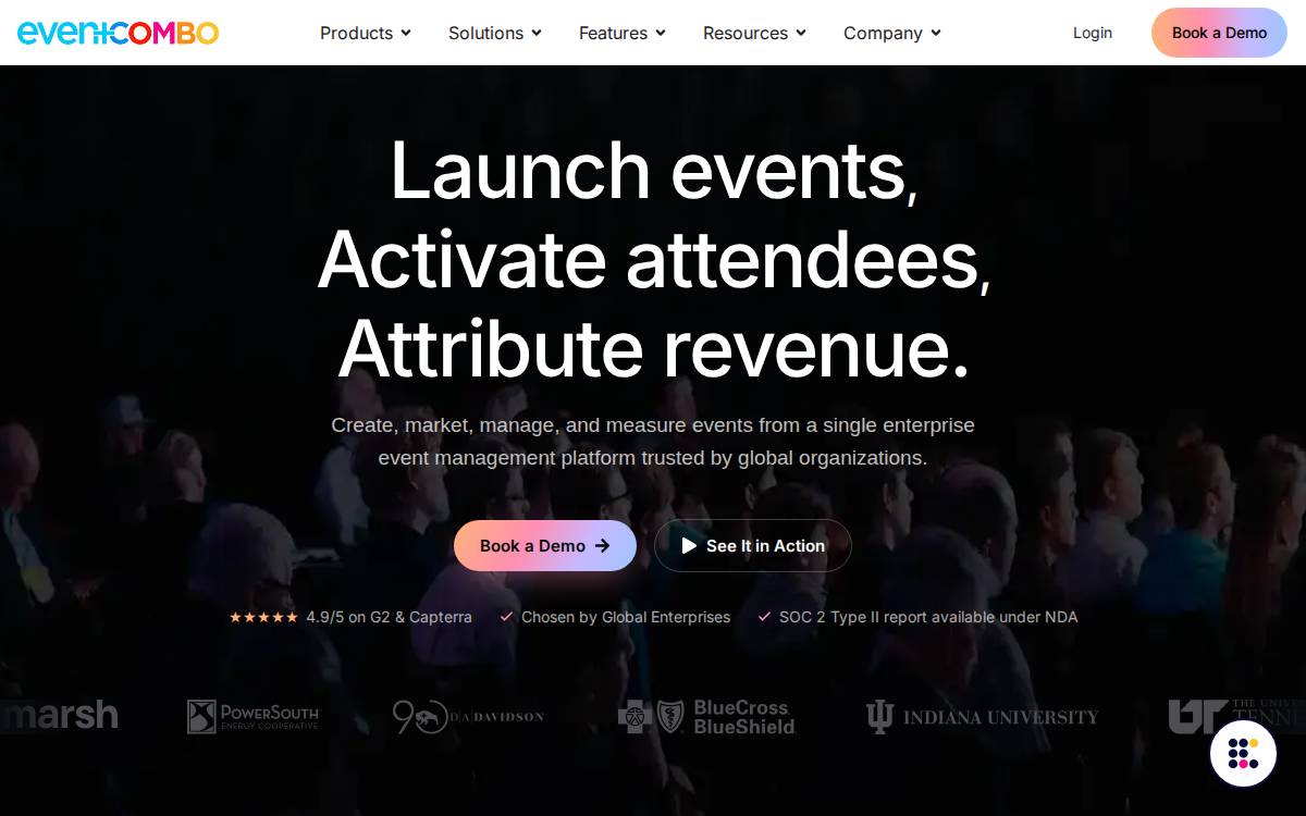 Eventcombo website preview