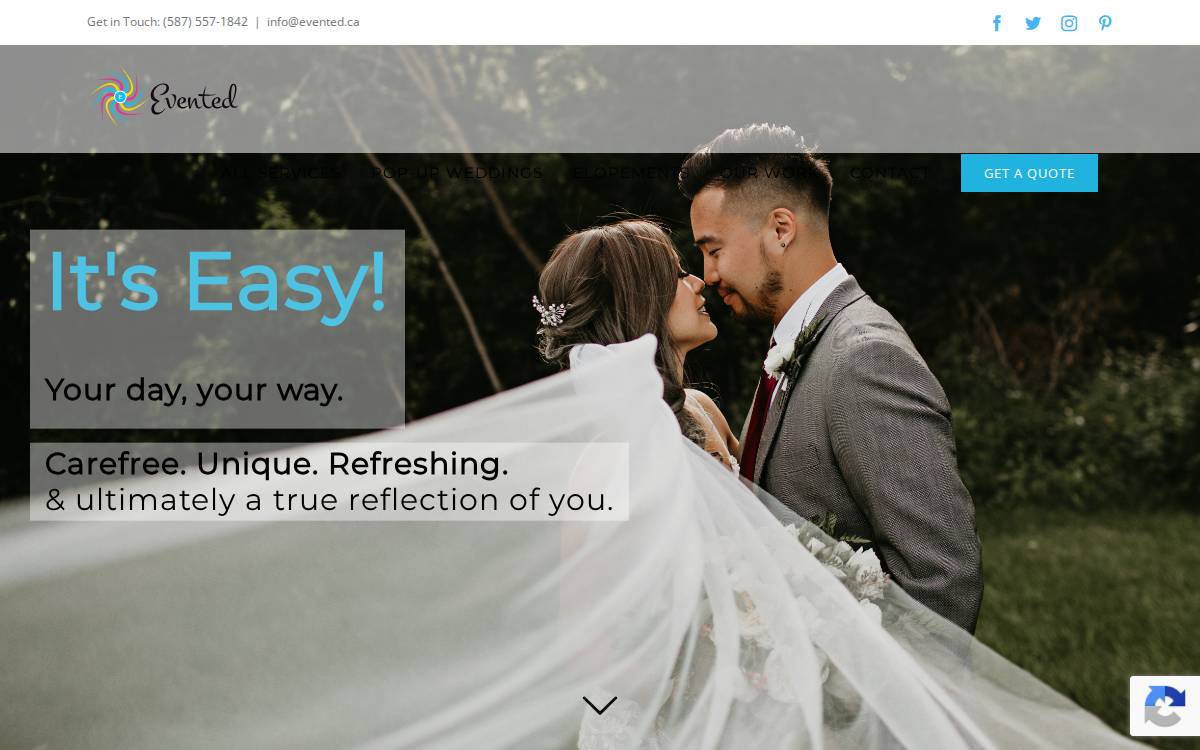 Evented website preview