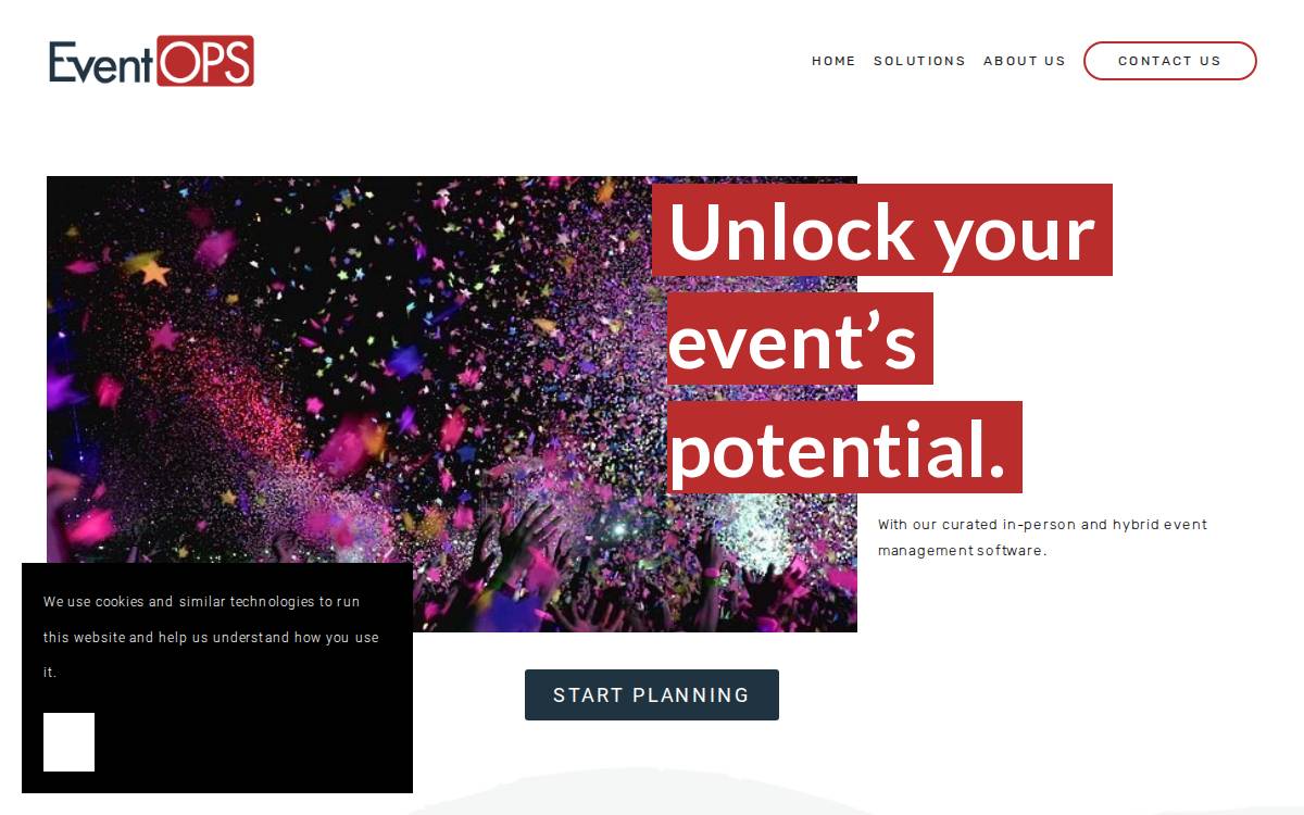 Eventops website preview