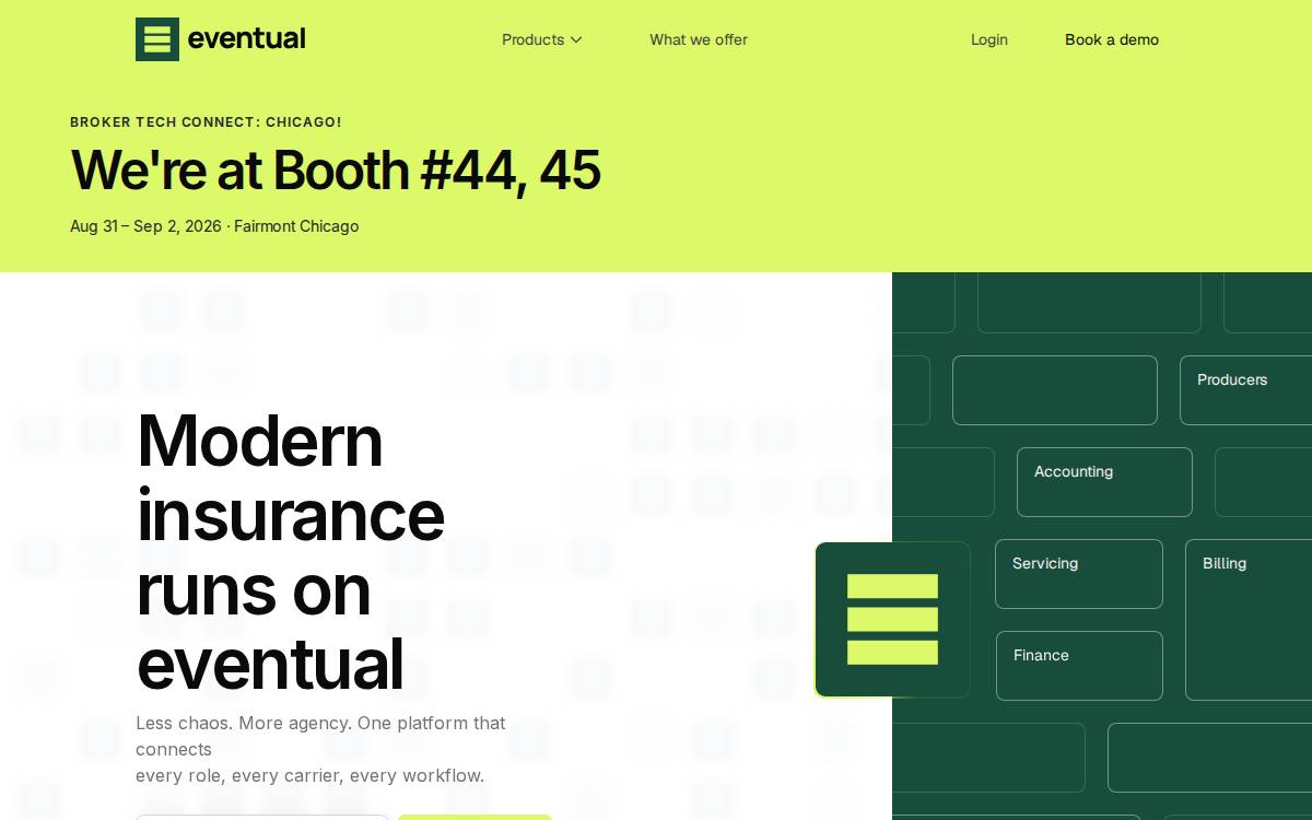 Eventual website preview