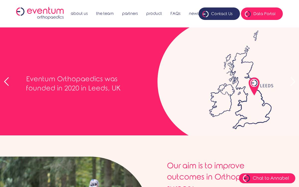Eventum Orthopaedics website preview