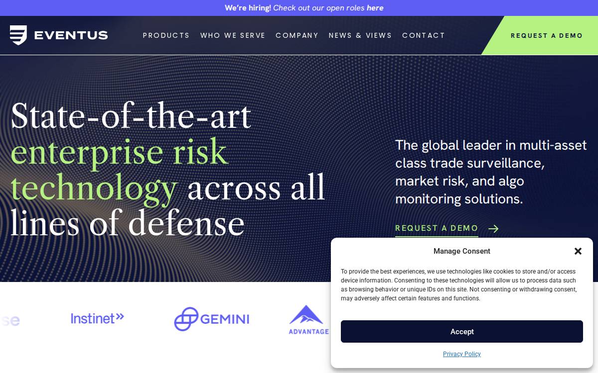 Eventus Systems, Inc. website preview