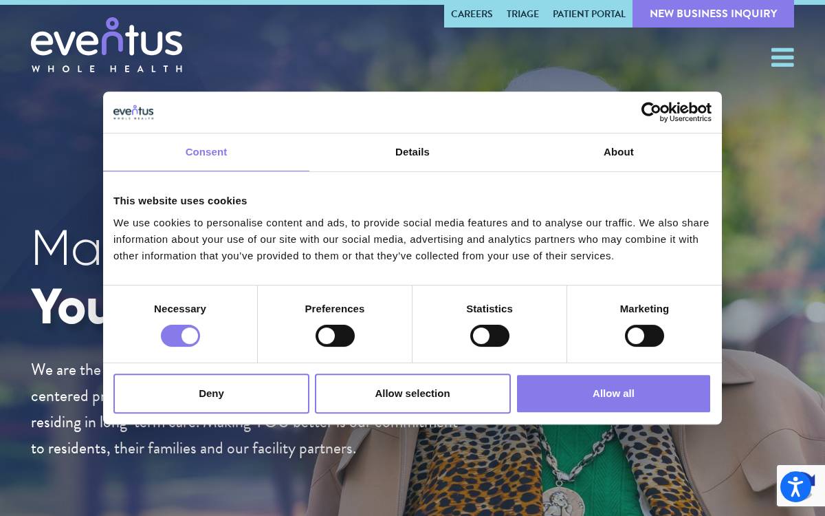 Eventus WholeHealth website preview