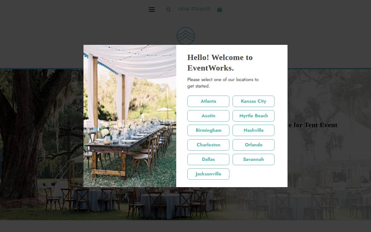 Eventworksrentals website preview