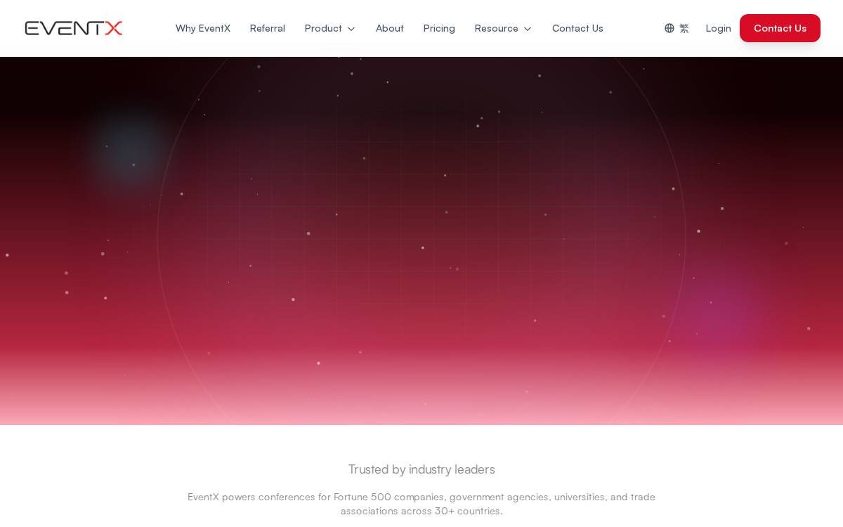 Eventx website preview