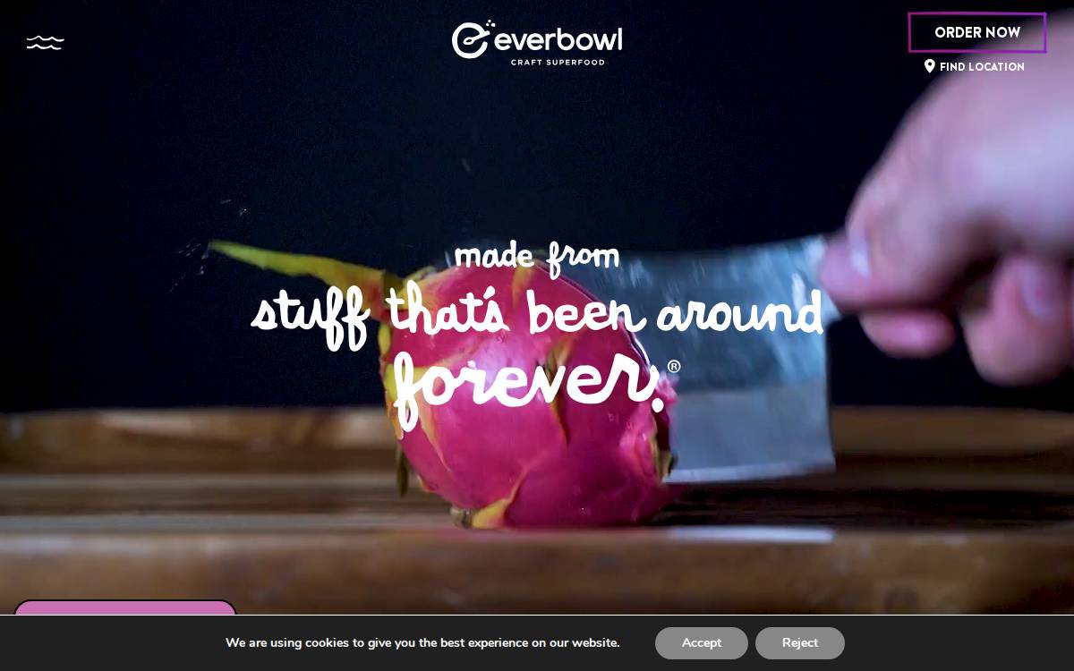 everbowl website preview