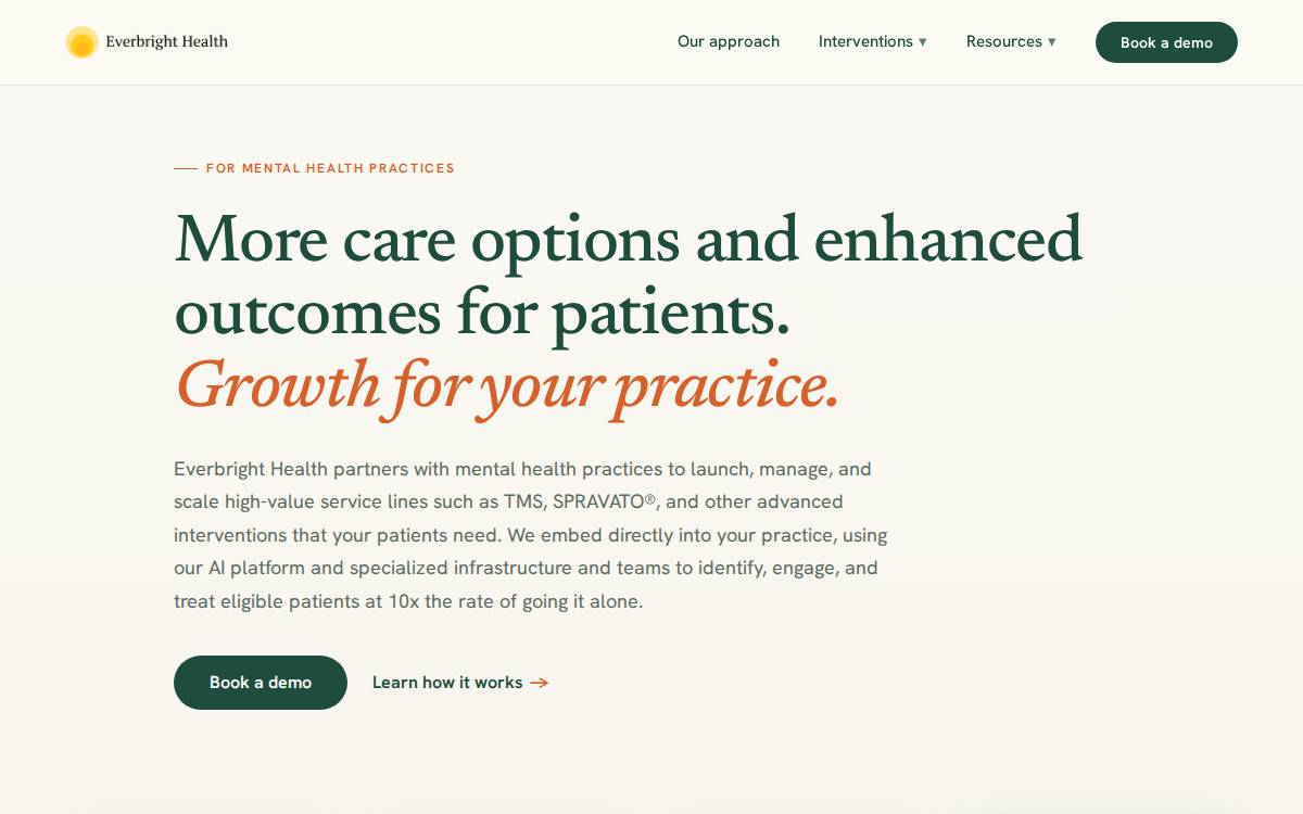 Everbright Health website preview