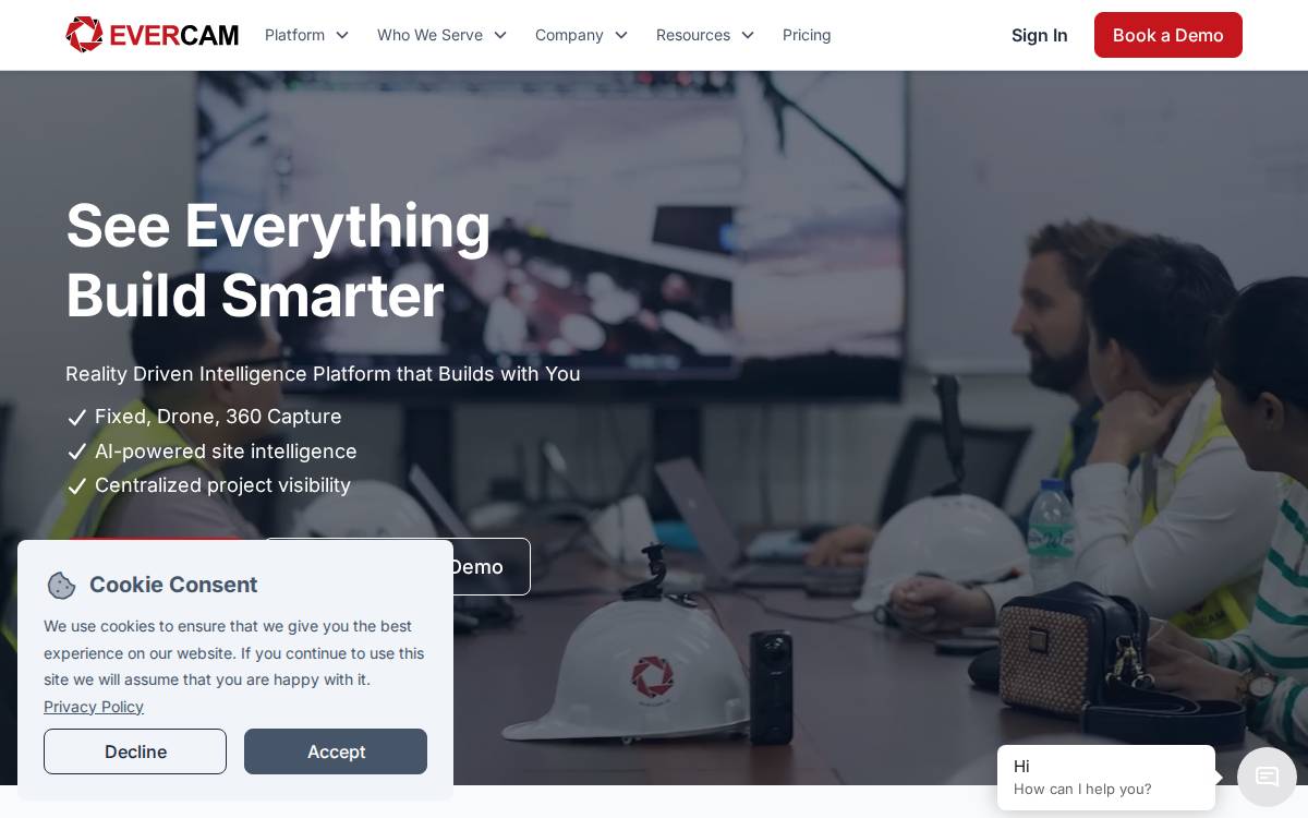 Evercam website preview