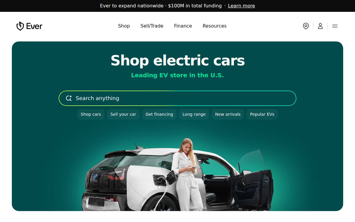 Ever Cars website preview
