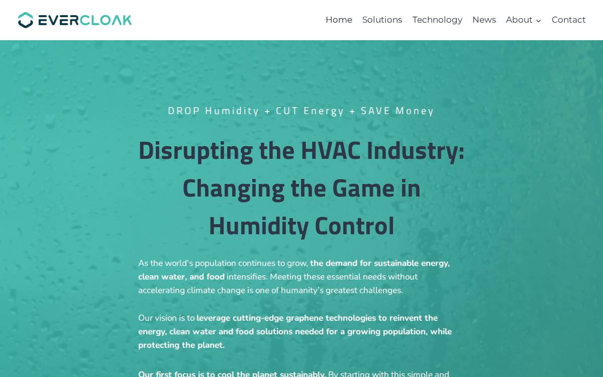 Evercloak Inc. website preview
