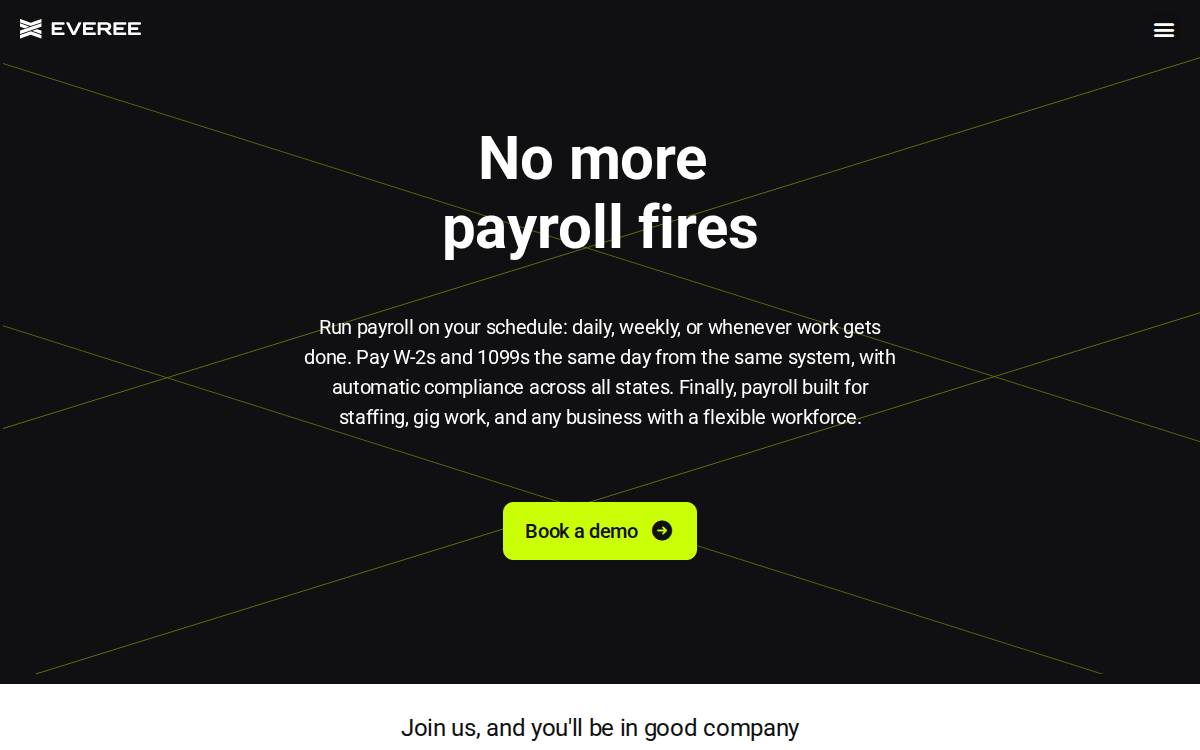 Everee website preview