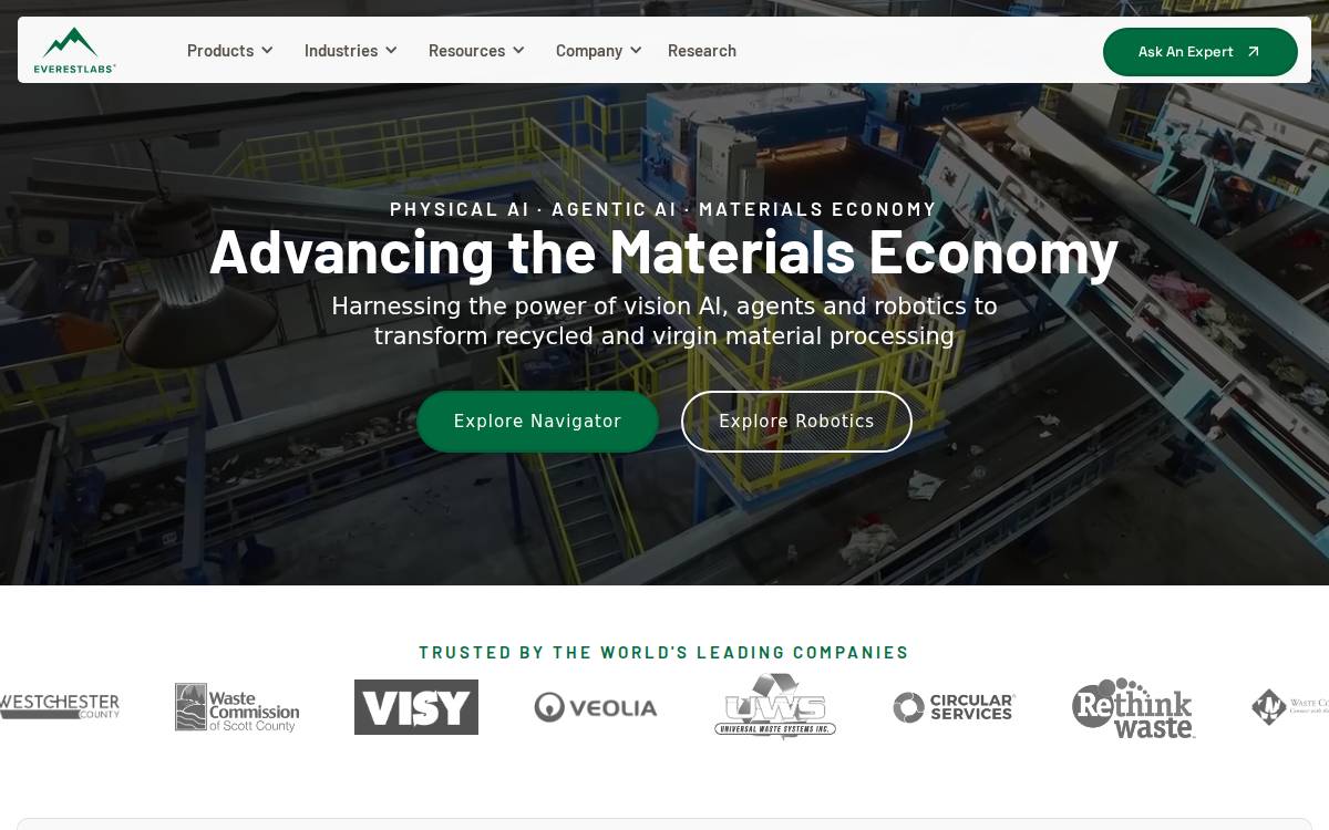 Everest Labs website preview
