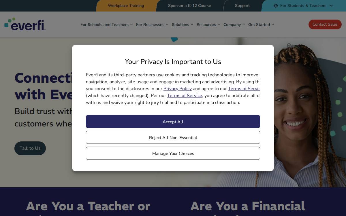 EverFi website preview