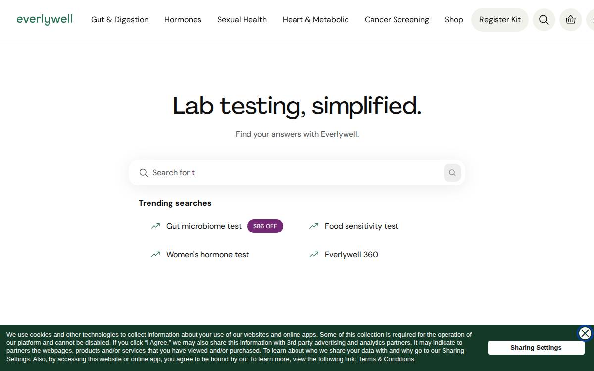 Everly Health website preview
