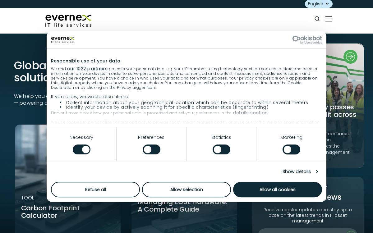 Evernex website preview