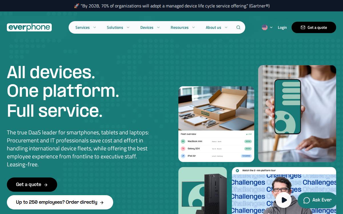 Everphone website preview