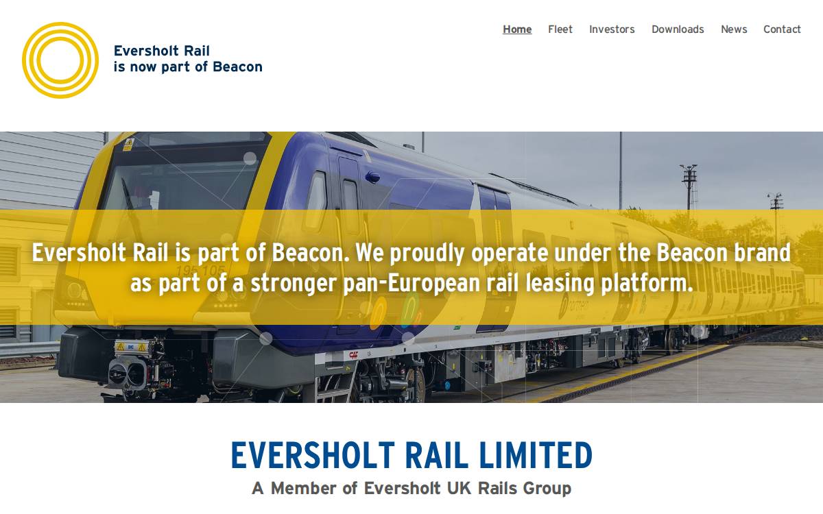 Eversholt Rail website preview