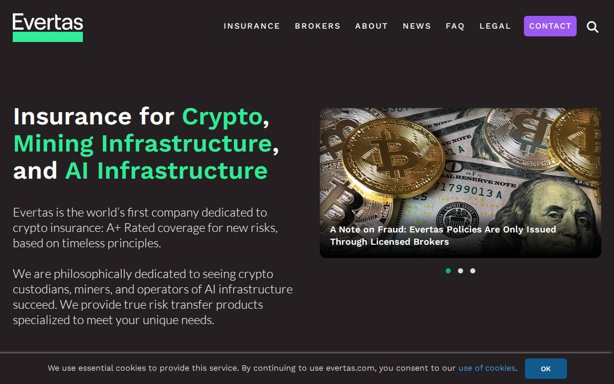 Evertas website preview