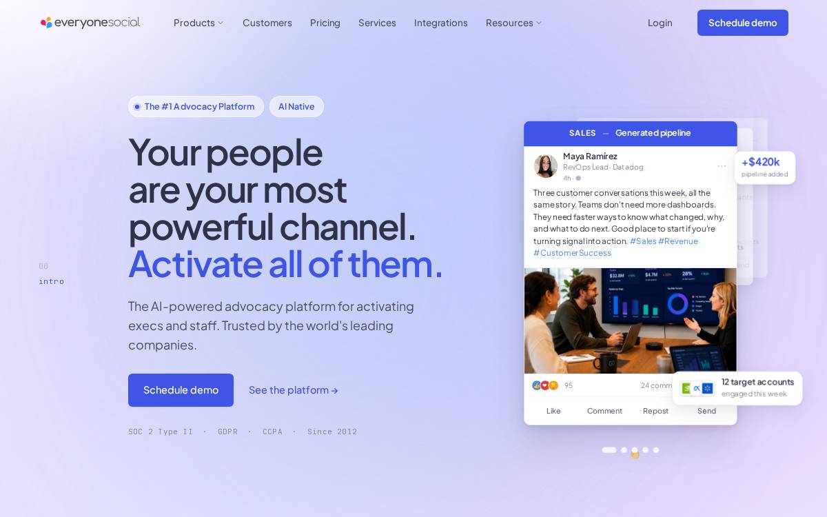 EveryoneSocial website preview