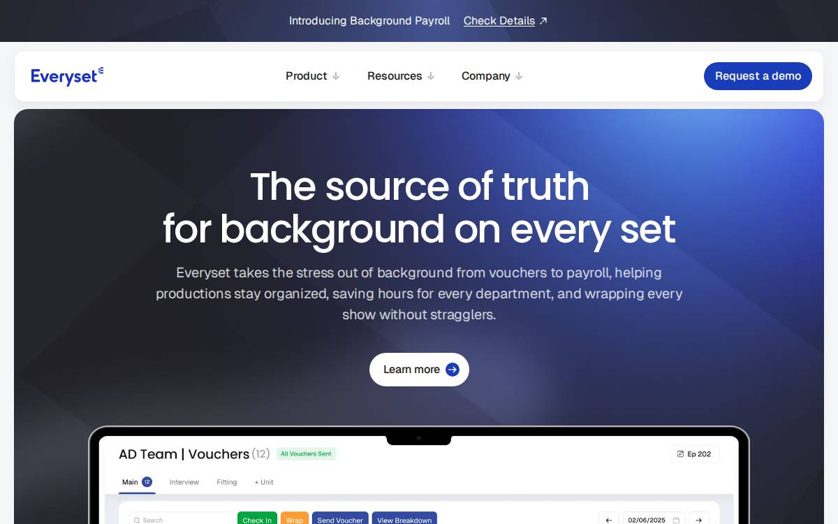 Everyset website preview