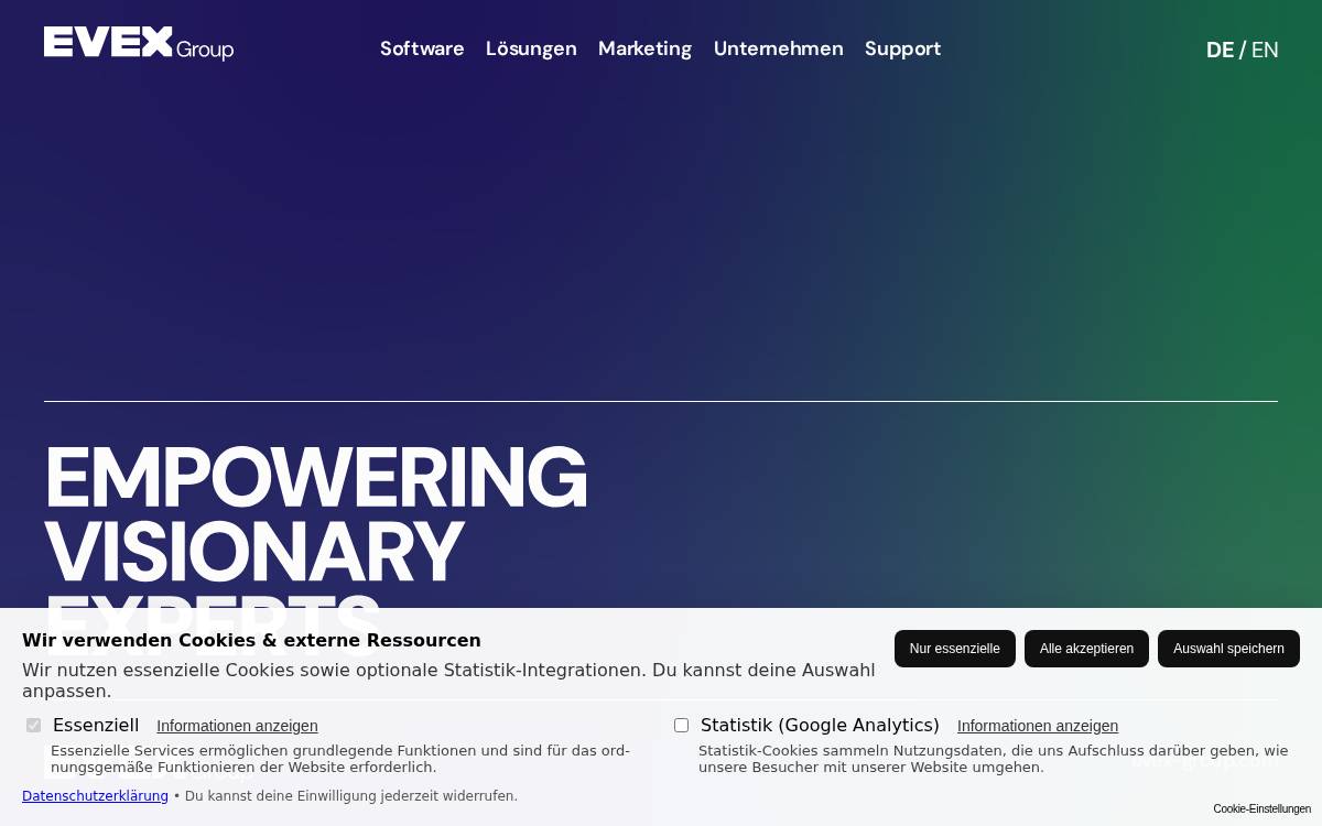 EVEX Group website preview