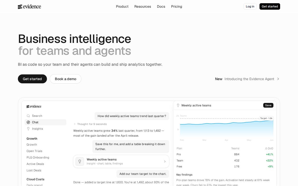 Evidence website preview