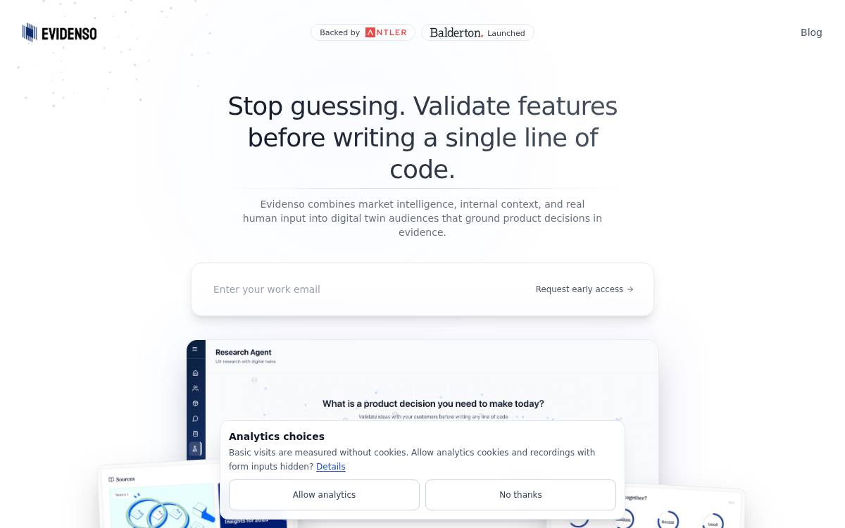 Evidenso website preview