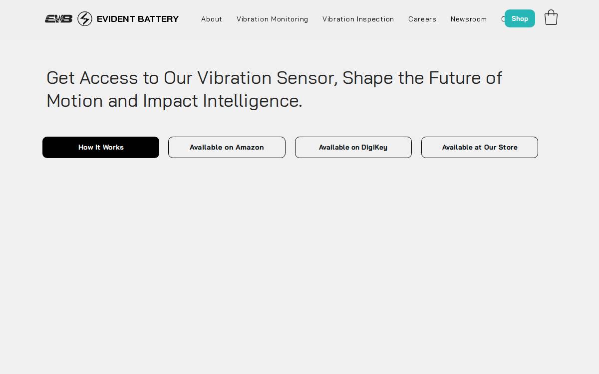 EVident Battery, Inc. website preview