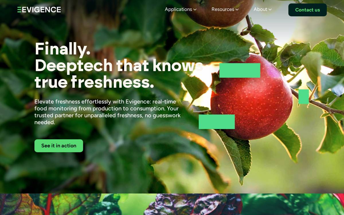 Evigence website preview