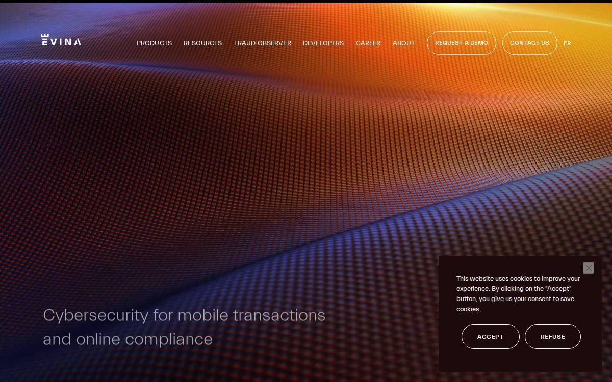 Evina website preview