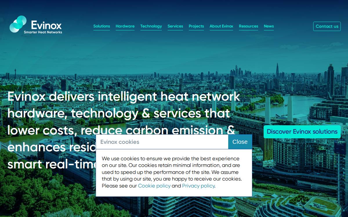 Evinox website preview
