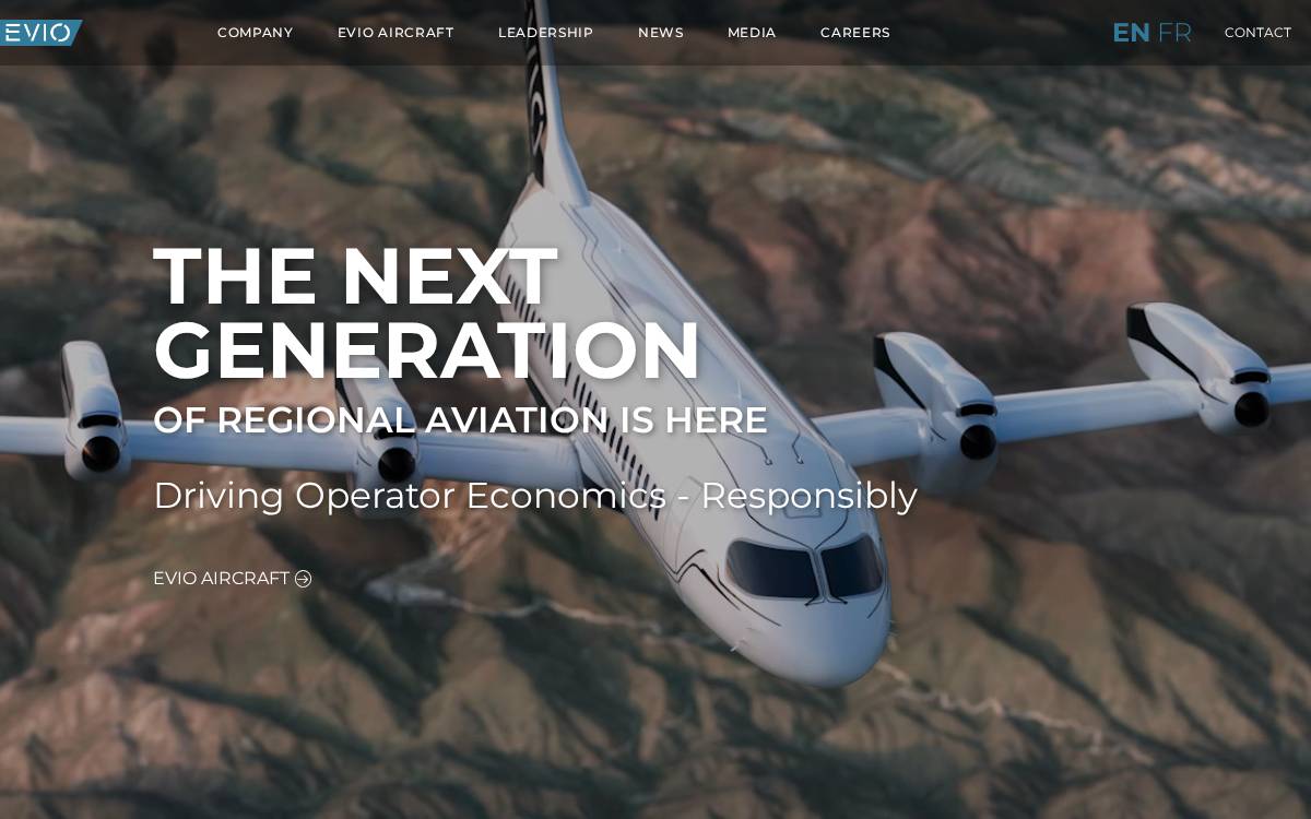 Evio website preview