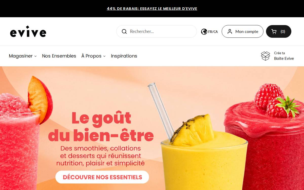 Evivenutrition website preview