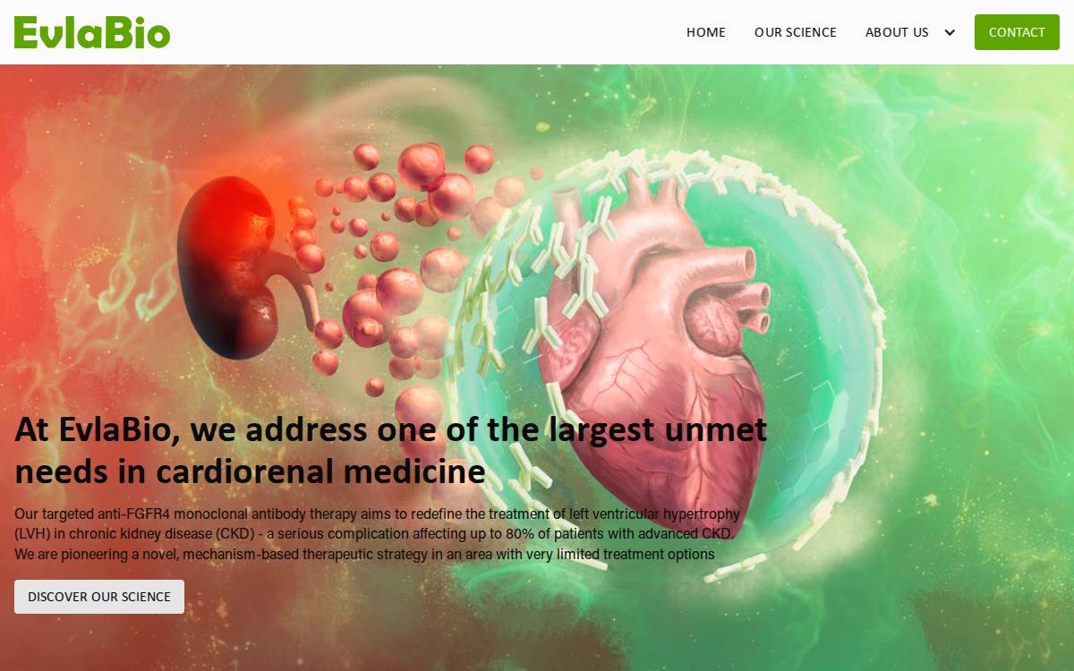 EvlaBio’s website website preview
