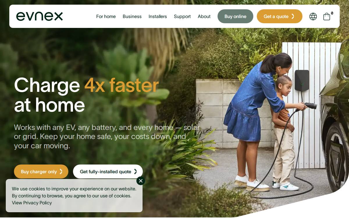 Evnex website preview