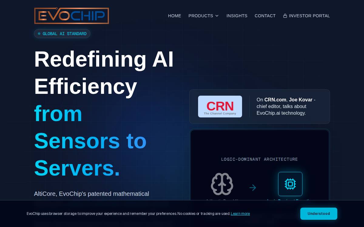 Evochip website preview