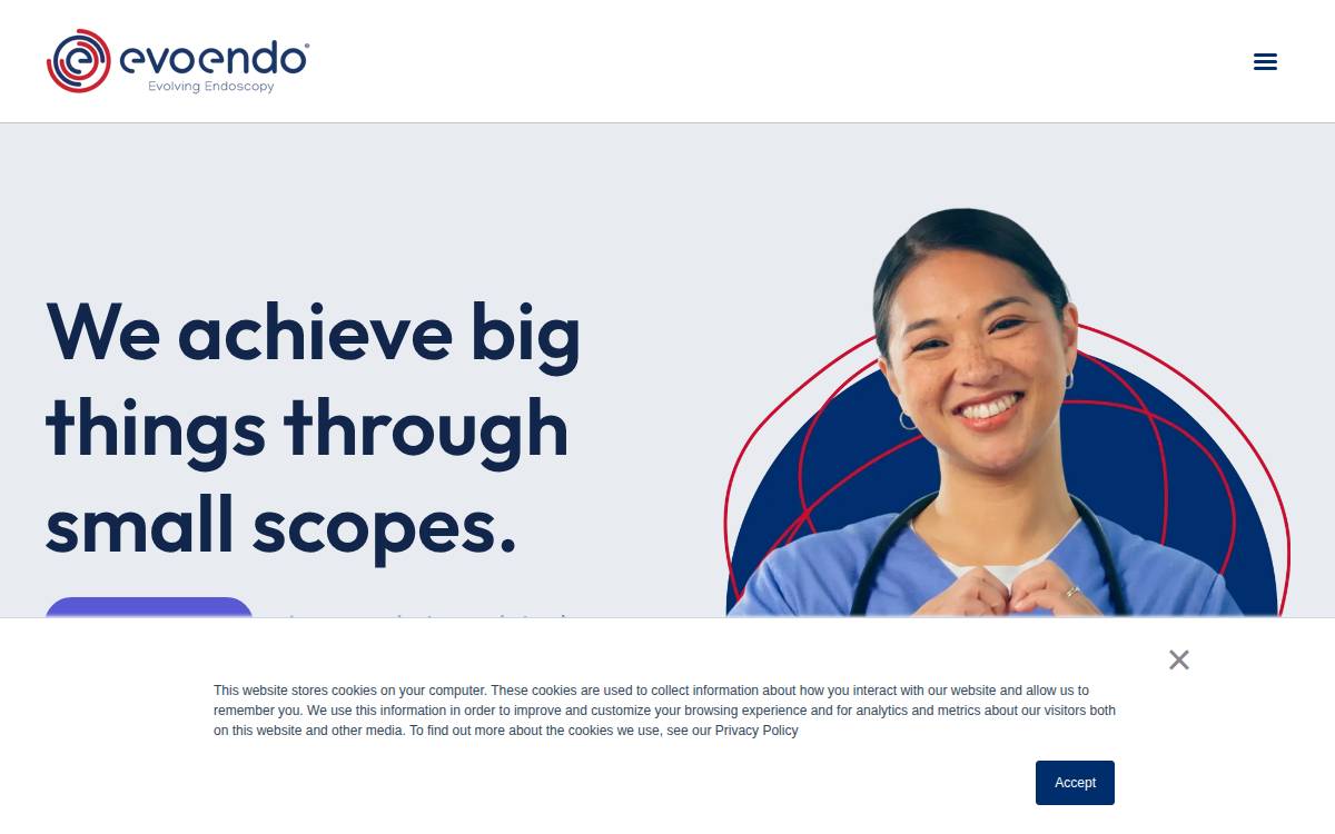Evoendo website preview