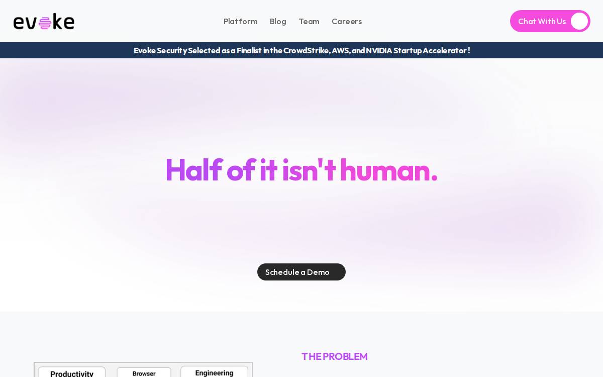 Evoke Security website preview
