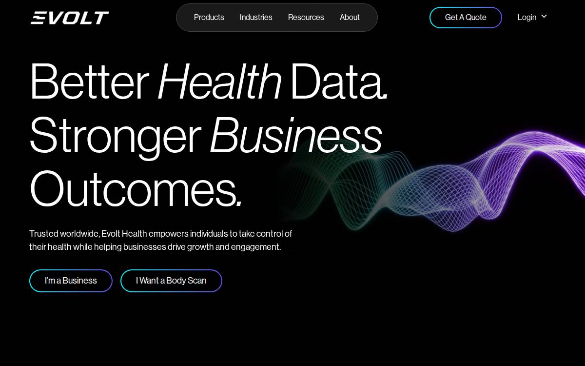 Evolt website preview