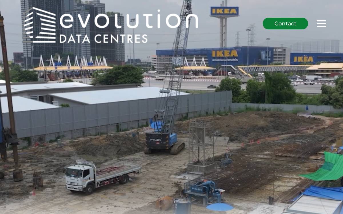 Evolution Data Centres website preview