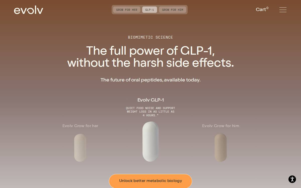 Evolv Plant Based Bio-Production website preview