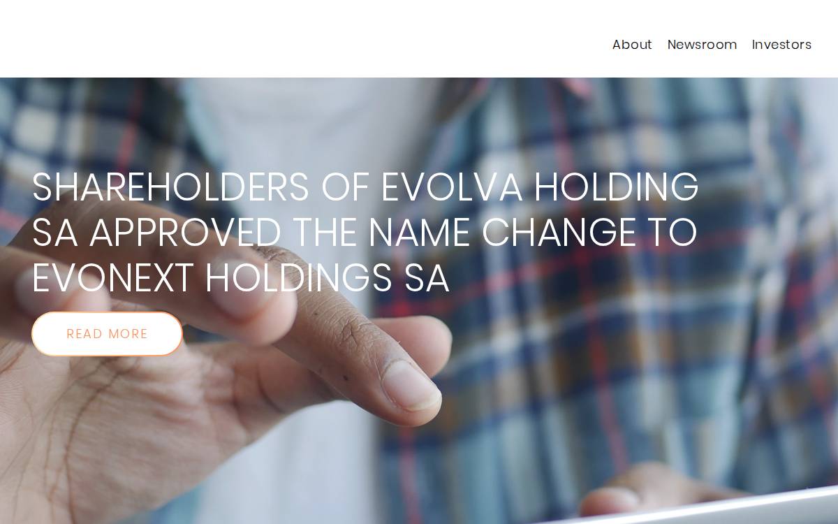Evolva website preview