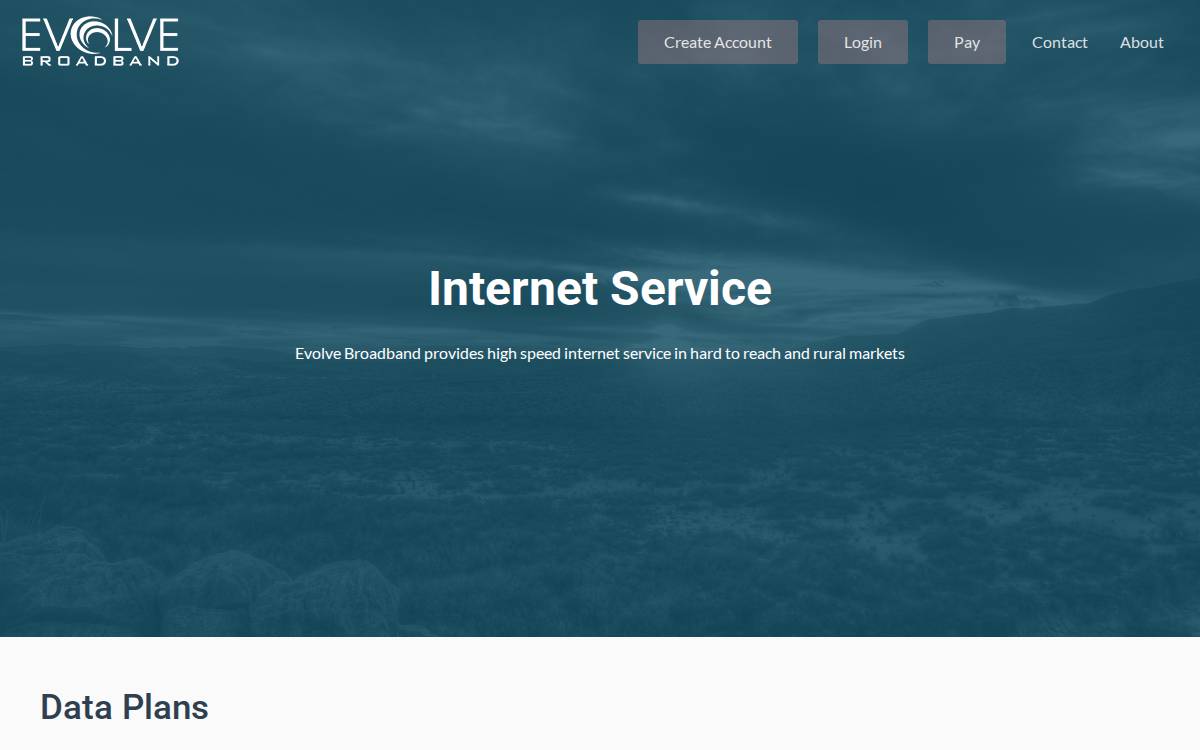 Evolve Wireless website preview
